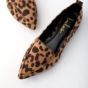 Leopard 🐆 size 9 Lulus Emmy pointy loafer